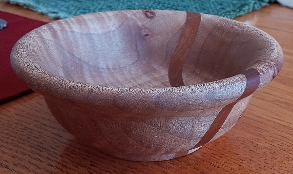 Maple and cherry bowl
